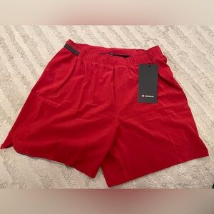 Lululemon Surge Short 6” Lined, Medium, Red, Brand New